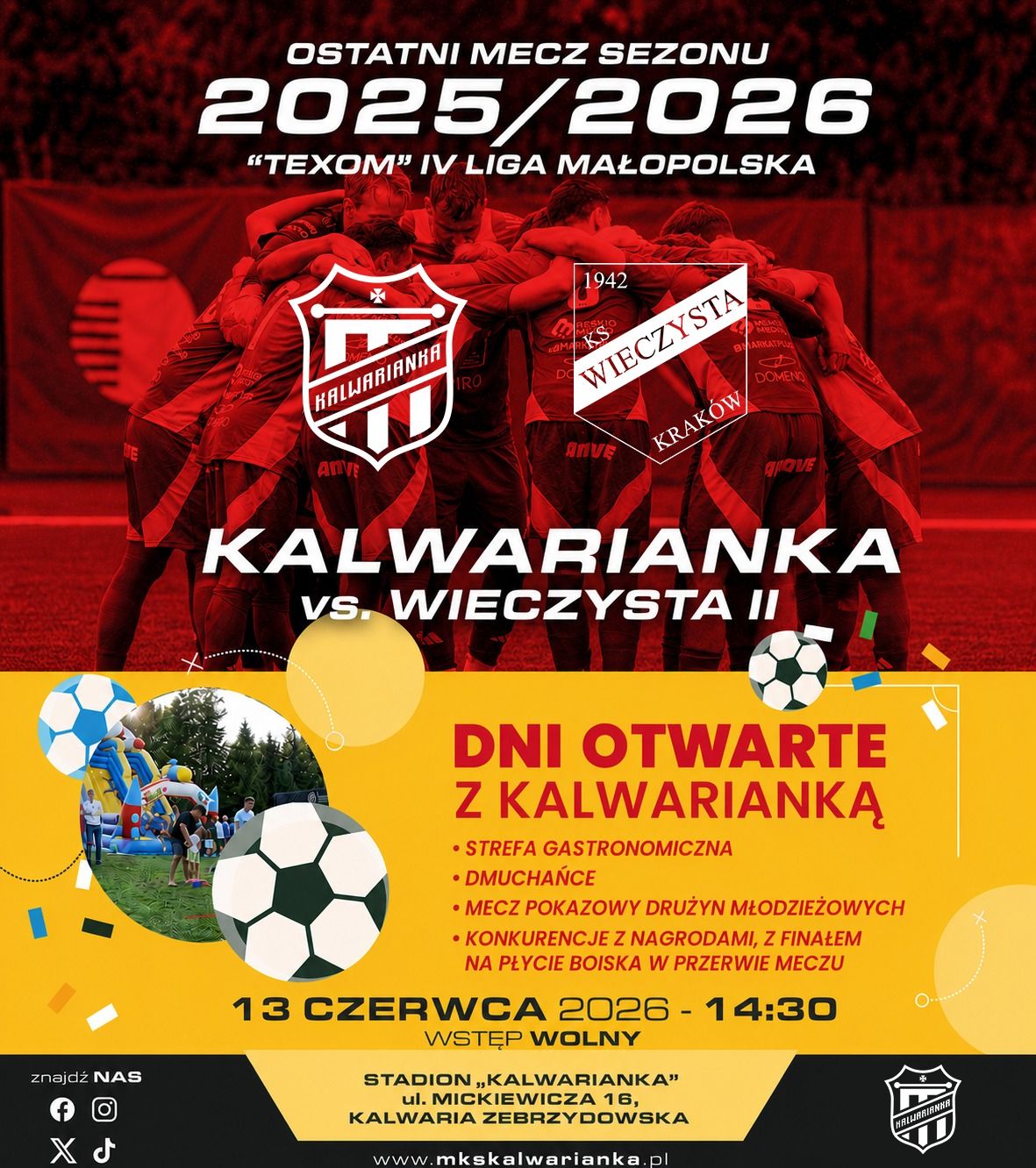 Atrakcje i mecz z Wieczystą na koniec sezonu